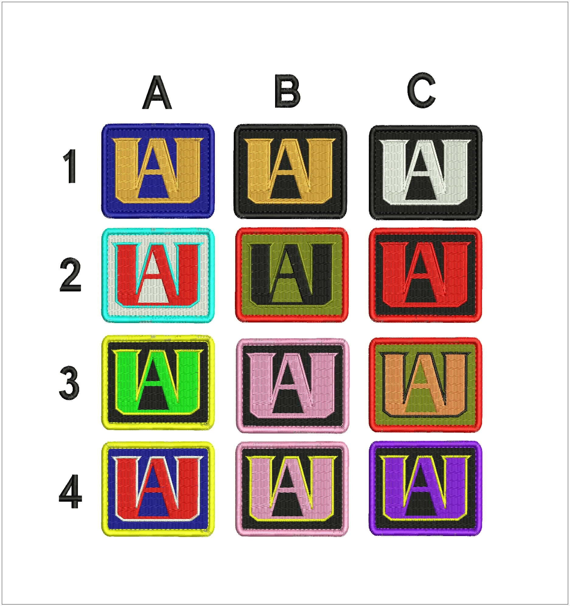 UA embroidery patch, 2.4x3 inch iron on/ hook/ sew on