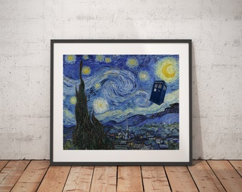 van gogh tardis painting