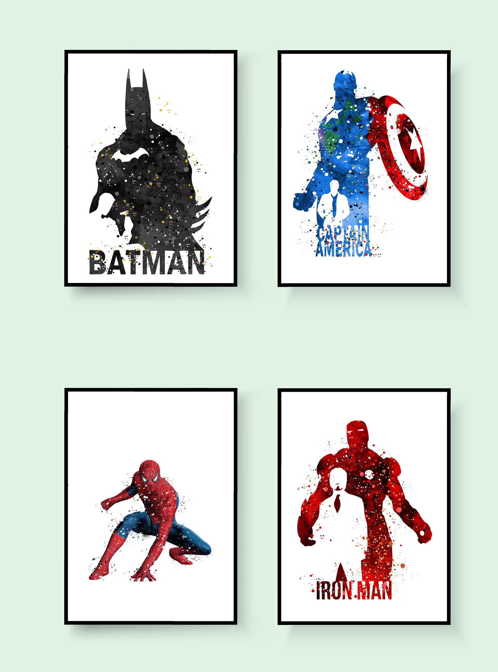 Superhero decor Super hero wall art Superhero room decor Etsy