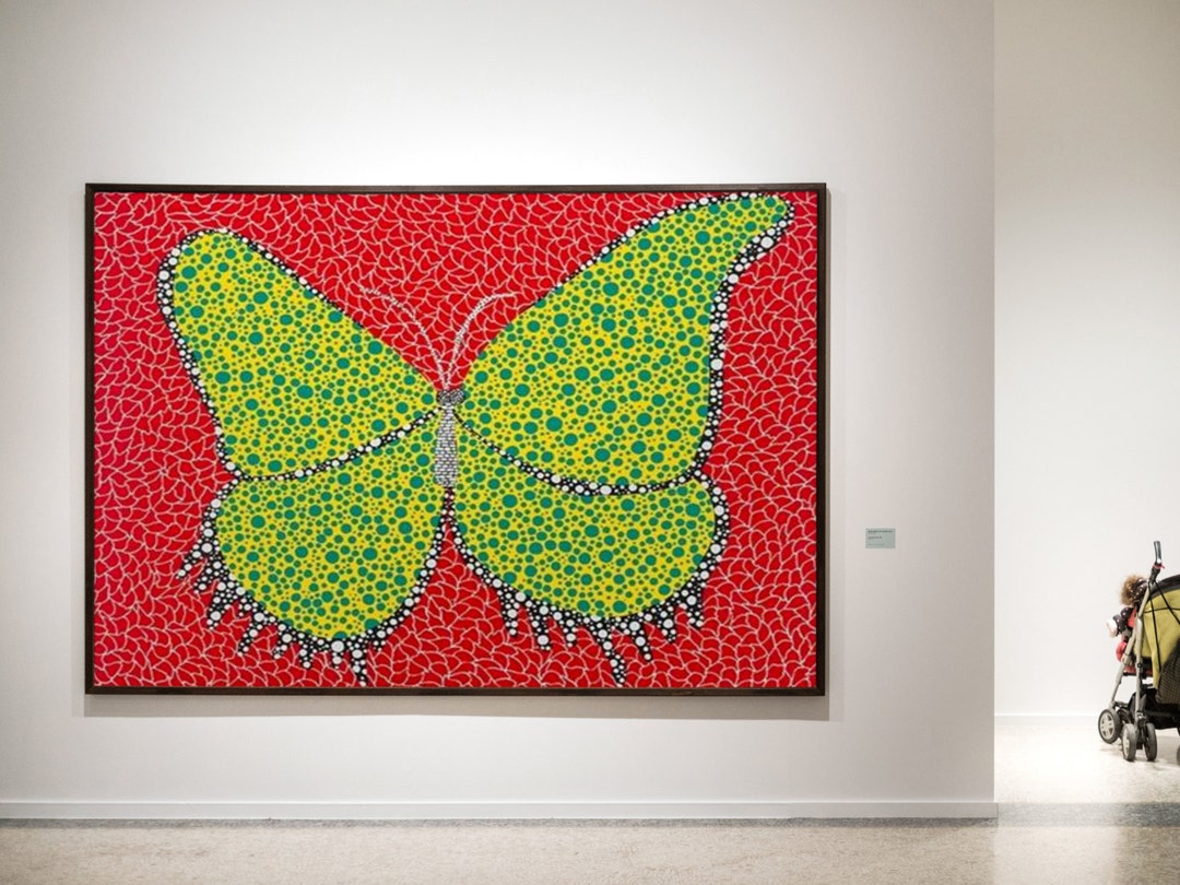 Butterfly, by Yayoi Kusama Exhibition Poster, Print Set Pumpkin 16x20