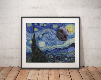 Star Wars Death Star starry night vincent van gogh