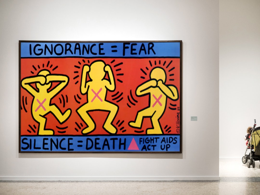 Keith Haring Ignorance Fear Ignorance Fear by Keith Haring Exhibition Poster American - Etsy