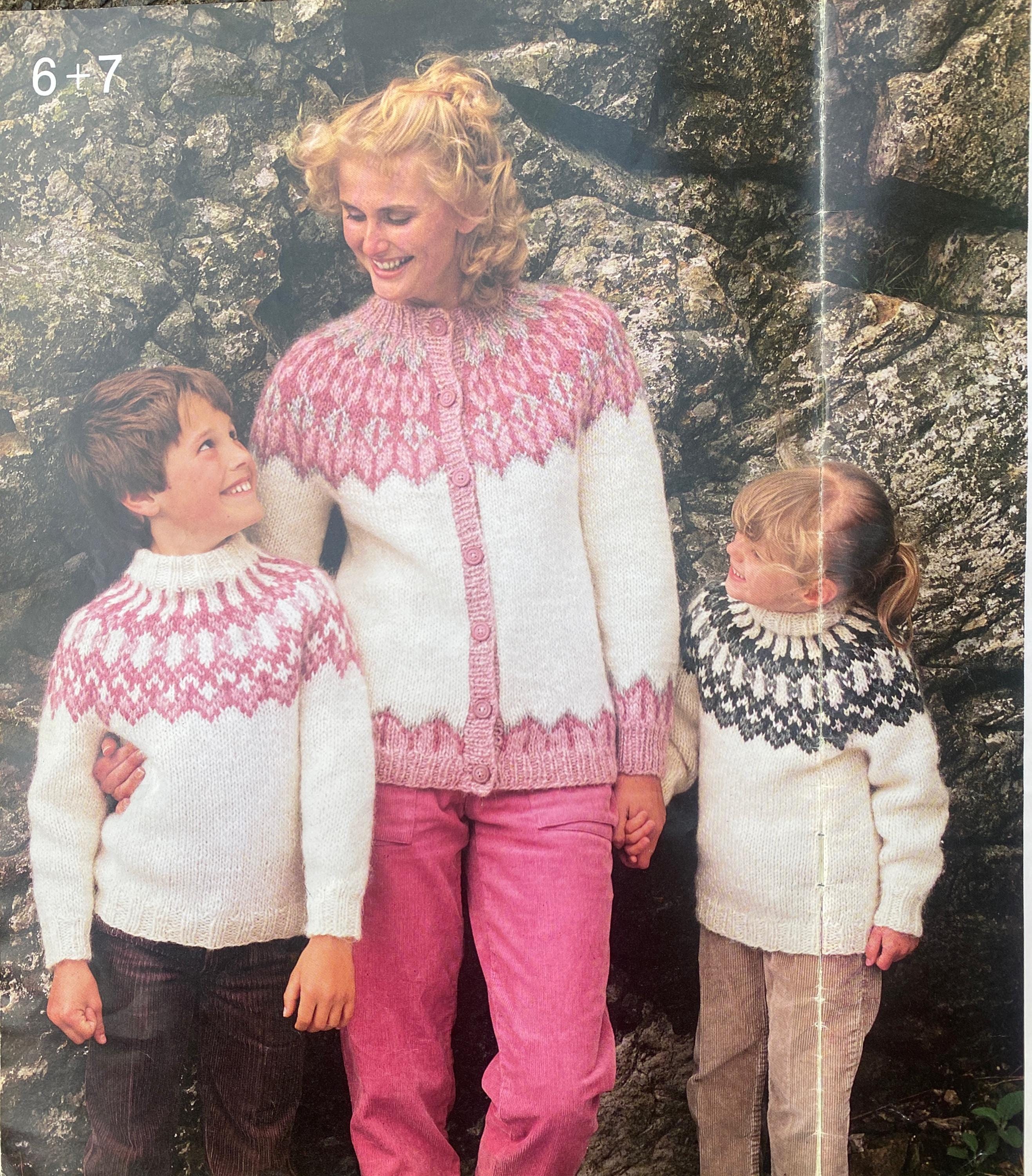 Samband Pattern Vintage 1980s Samband Iceland Knitting Patterns Book Lopapeysa Digital ...