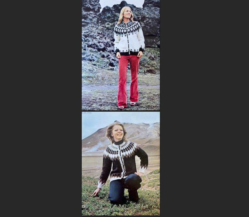 Vintage 1970s Reynolds Lopi Icelandic Knitting Magazine Lopapeysa - 16 ...