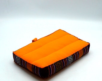 Small Meditation Cushion with Bhutanese Fabric Border