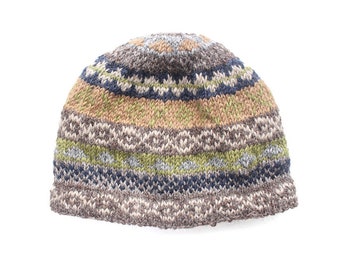 Multicolored Woolen Winter Sherpa Cap