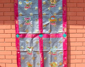 High Quality Embroidered 8 Auspicious Symbol Tibetan Door Curtain