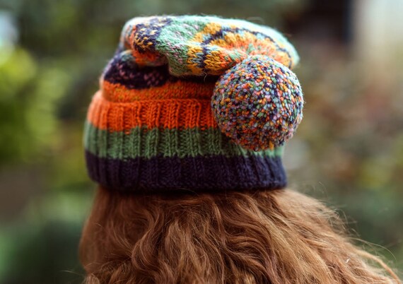 Orange Soft Wool Winter Sherpa Pom Pom 