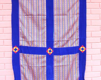 Velvet Border Bhutanese Hand Woven Cotton Door Curtain
