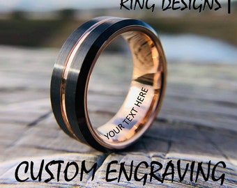 Custom IMAGE Personalized Engraving, Inside Ring Engraving, Hand Engraving, For Tungsten Rings By UnityRingDesigns *Ring not included