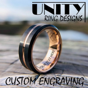Custom IMAGE Personalized Engraving, Inside Ring Engraving, Hand Engraving, For Tungsten Rings By UnityRingDesigns *Ring not included