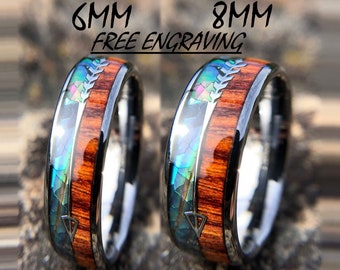 KOA Wood Tungsten Rings