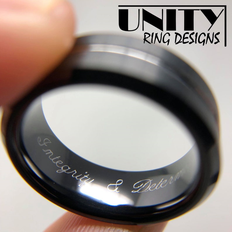 Custom Engraving Personalized Engraving Inside Ring Engraving Hand Engraving For Tungsten Rings By UnityRingDesigns