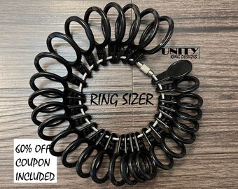 UnityRingDesigns Ring Sizer, 0-13 US, Finger Gauge, Free Ring Sizer, Sizing Tool, How to Get Ring Size, Sizer for Women, Sizer for Men