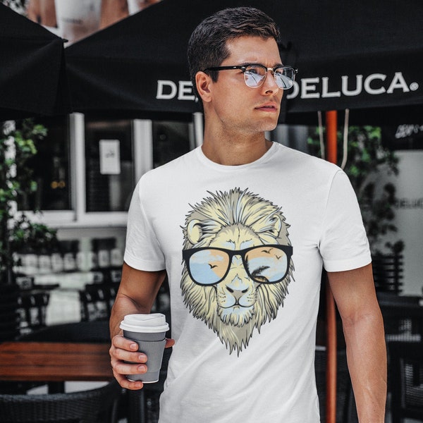 Cool Lion T-shirt, Lion Head Shirt, Lion With Glasses Shirt