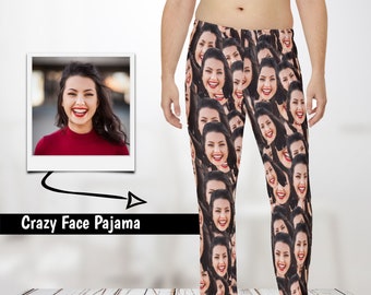 Custom Men's Face Pajama Pants, Photo Pajama, Gifts For Him, Gift For Boyfriend, Photo Pants