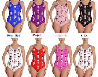 bathing suits with faces on them