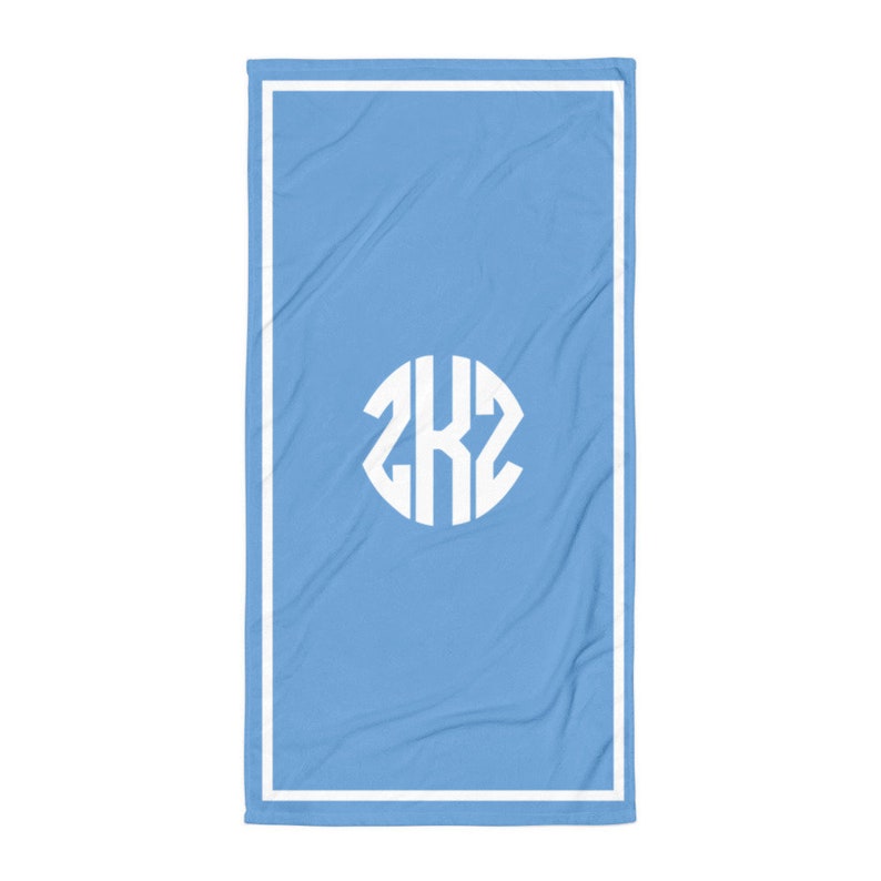 Name Initials Beach Towel Personalized Beach Towel Name Etsy