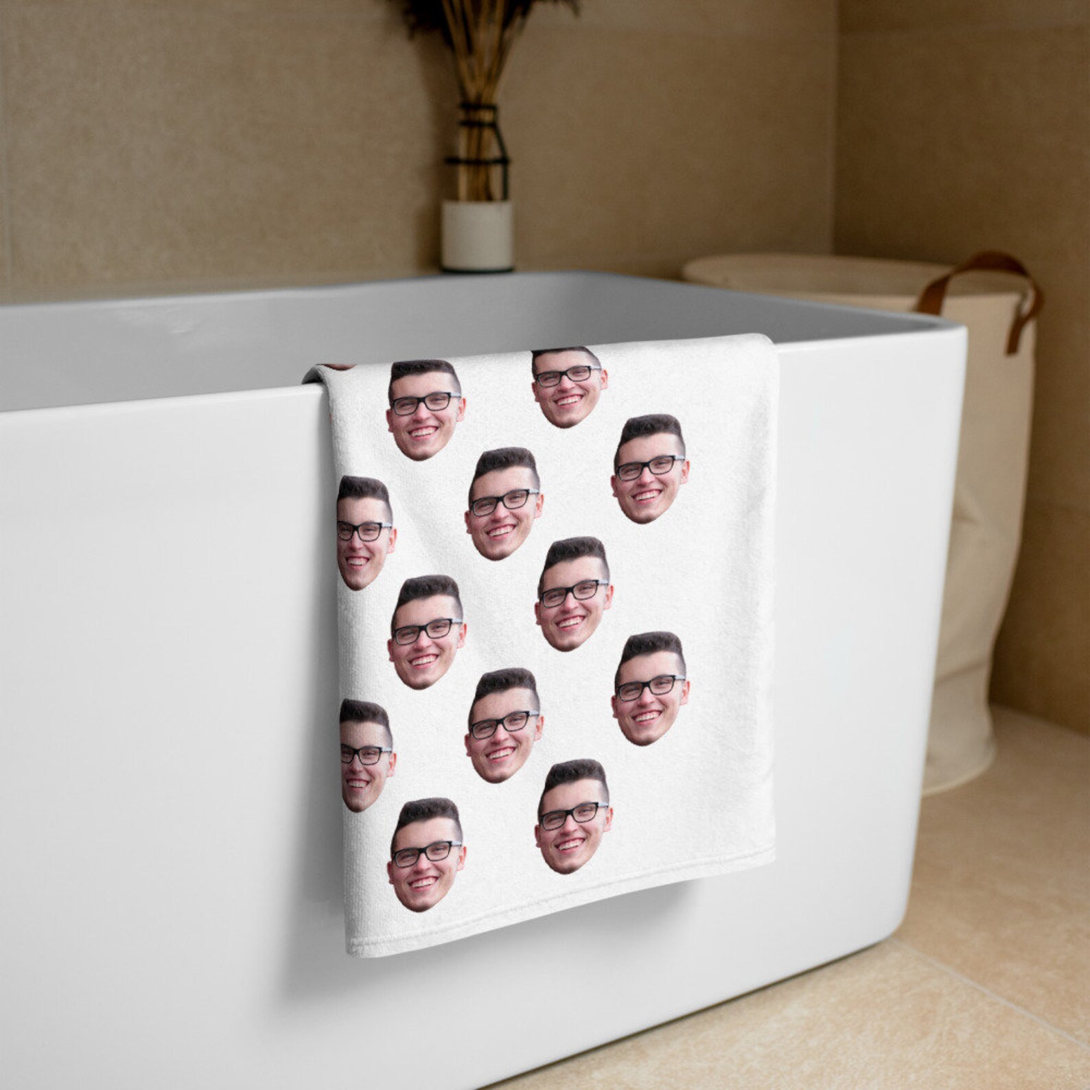 Custom Face Towel Photo Beach Towel Personalized Face Towel Etsy