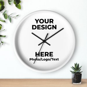 Custom Wall Clock, Personalized Wall Clock, Photo Wall Clock, Home Decoration Clock, Picture Clock, Logo Wall Clock, Custom Text Clock image 6