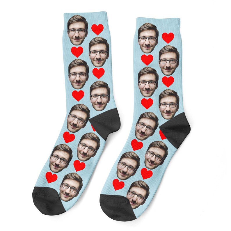 Custom Love Socks Valentine's Day Gift Hearts Socks Etsy