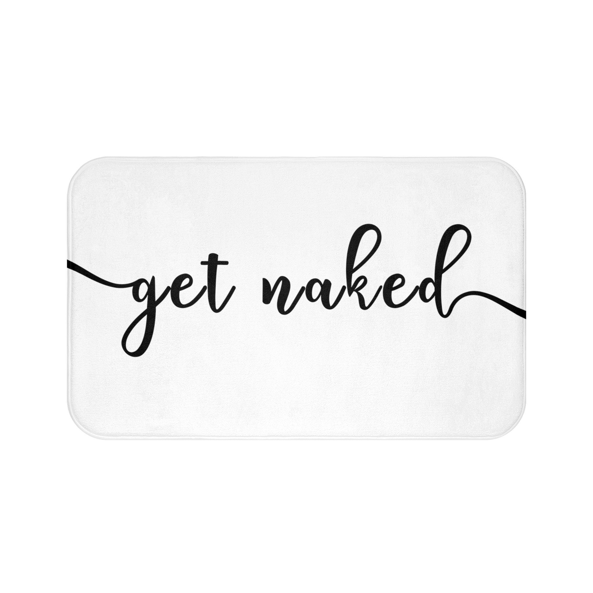 Get Naked Bath Mat Home Bath Mat Door Bath Mat Best Bath Etsy