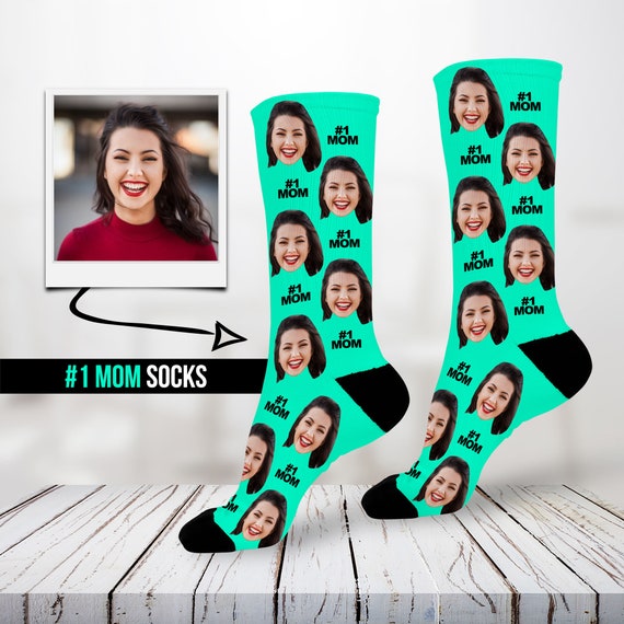 Calcetines personalizados para la cara, calcetines personalizados con foto,  calcetines impresos para mujeres, hombres, regalo de cumpleaños