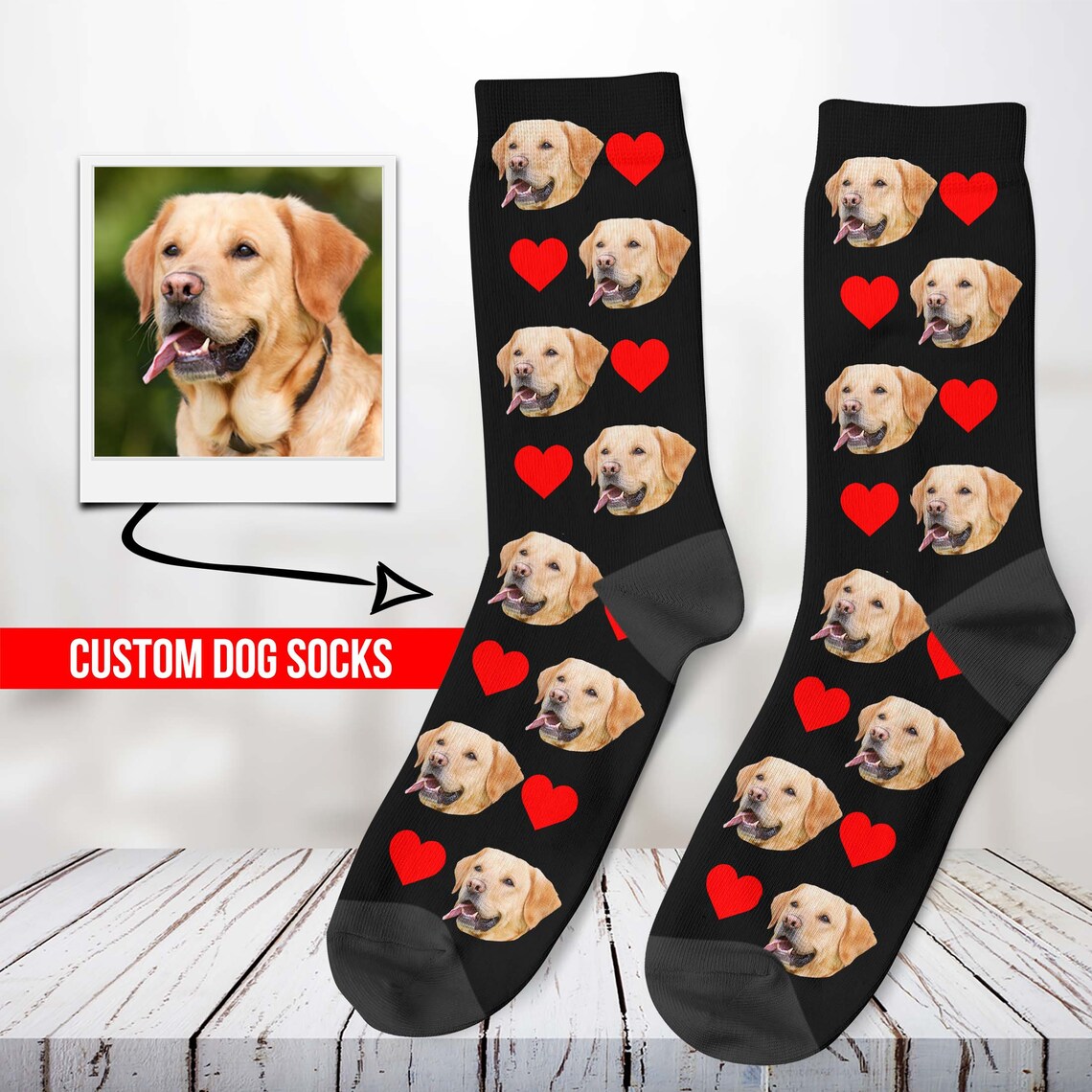 Custom Dog Face Socks Personalized Puppy Photo Socks with Etsy
