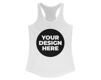 Custom Women's Ideal Racerback Tank Top, Your Text Tank Top, Bachelorette Party, Birthday, Custom Clothing, Customizable Shirt