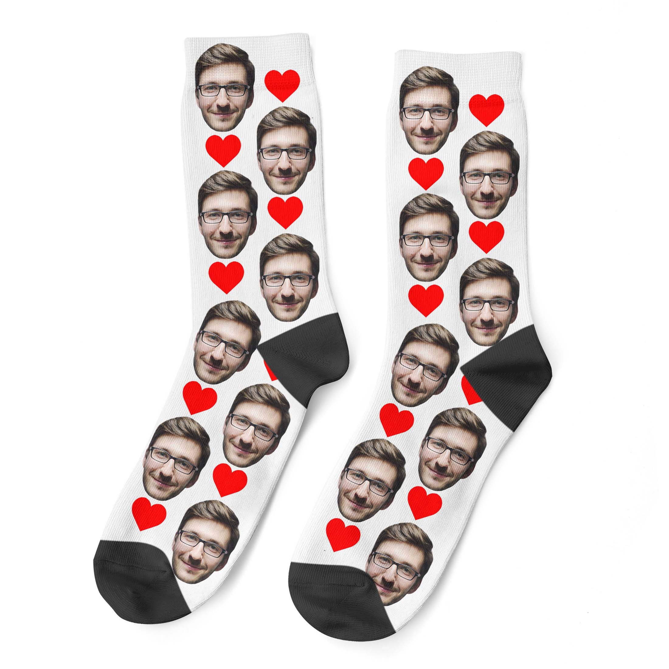 Gift For Dad, Personalized Heart Socks, Father&#39;s Day Socks, Gift For Grandad, Birthday Gift, Personalized Gift, Photo Face Socks