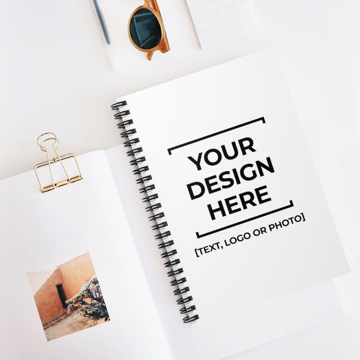 Custom Spiral Notebook Personalized Ruled Line Notebok Photo Etsy