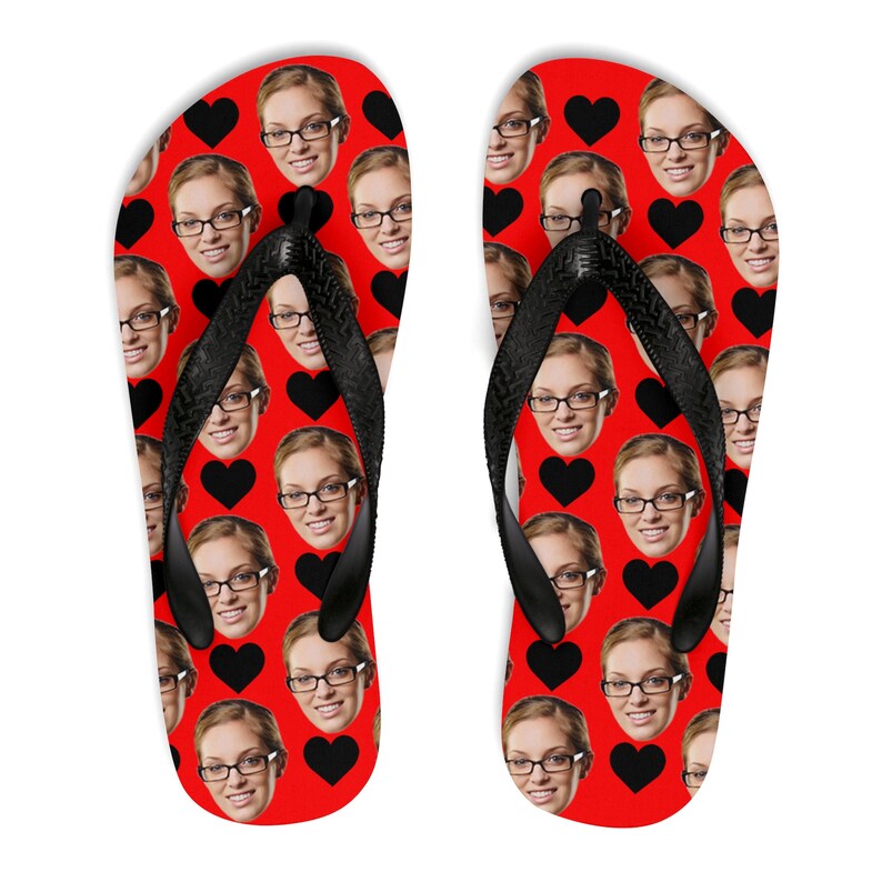 Bridal Party Flip Flops Custom Face Flip Flops Gift Custom Wedding Flip Flops Photo Flip-Flops Gift Gifts for Mom Face On Flip-Flops