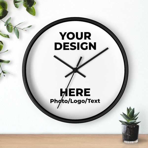 Custom Wall Clock, Personalized Wall Clock, Photo Wall Clock, Home Decoration Clock, Picture Clock, Logo Wall Clock, Custom Text Clock