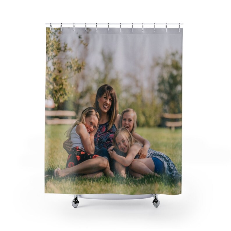 Photo Collage Shower Curtain Family Pictures Curtain Etsy