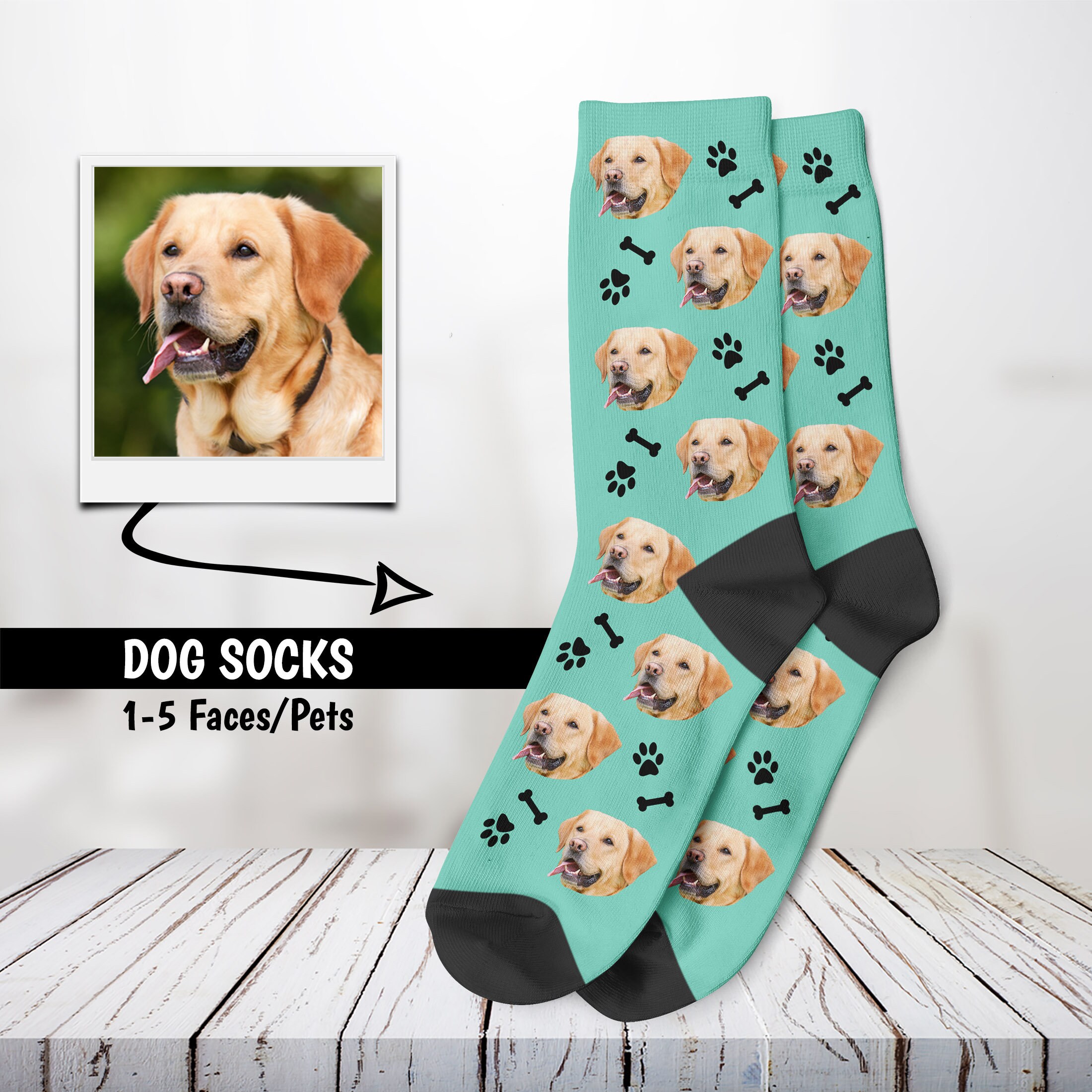  Ulikelife Custom Dog Socks, Turn Your Pup Pet Photo into  Personalized Interesting Custom Socks for Kids Women Black M : Clothing,  Shoes & Jewelry