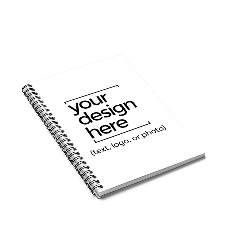 Custom Spiral Notebook Ruled Line Photo Notebook Logo Etsy