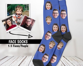 Custom Face Socks, Personalized Photo Socks, Picture Socks, Face On Socks, Gift For Her, Best Friend Gift, Dad Gift