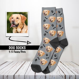 Dog Socks, Custom Pet Socks, Face Socks, Gift for Dad, Gift for Mom, Father's Day Gift, Mother's Day Gift, Personalized Gift, Face Socks image 6