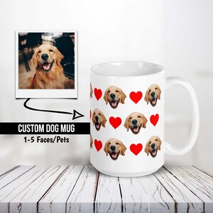 Custom Dog Mug, Dog Photo Mug, Dog Lover Gift, Dog Mama Gift, Dog Dad Gift, Face Mug, Personalized Gift, Custom Mug, Picture Mug
