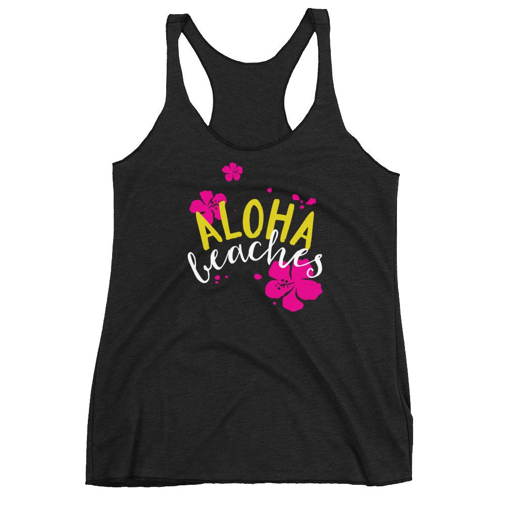 Women's 'Aloha' Print Racerback Tank Top