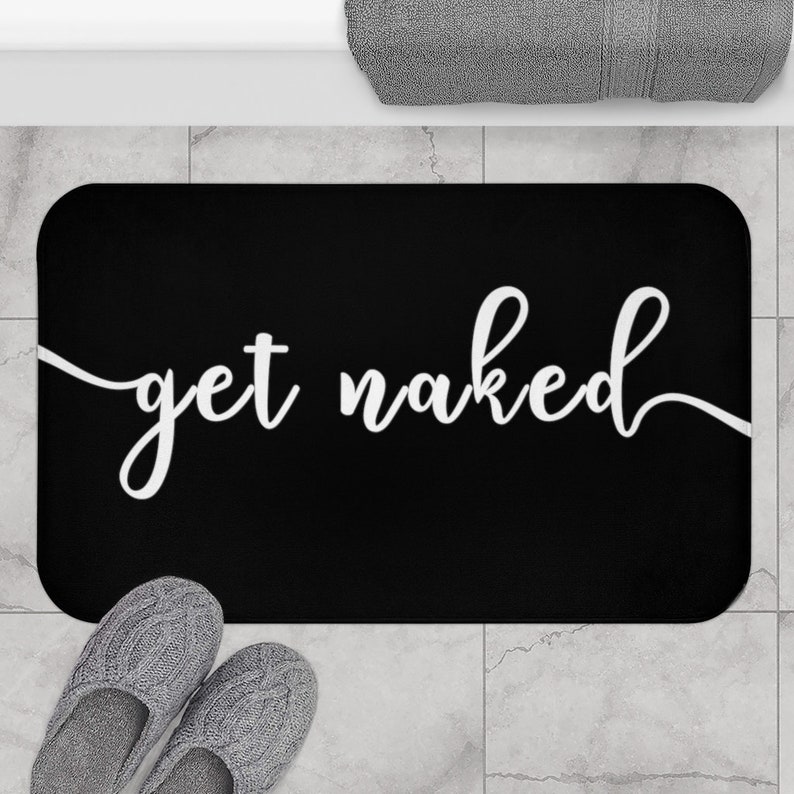 Get Naked Bath Mat Home Bath Mat Door Bath Mat Best Bath Etsy