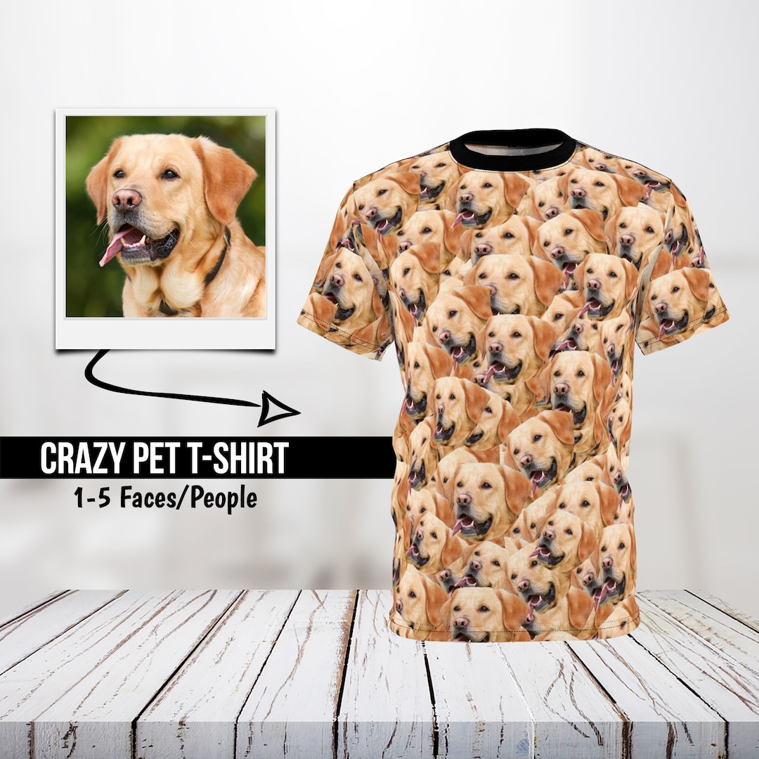 Custom Pet Tshirt, Custom Face Shirt, Dog Shirt, Cat Shirt, Personalized Gift, Funny Photo