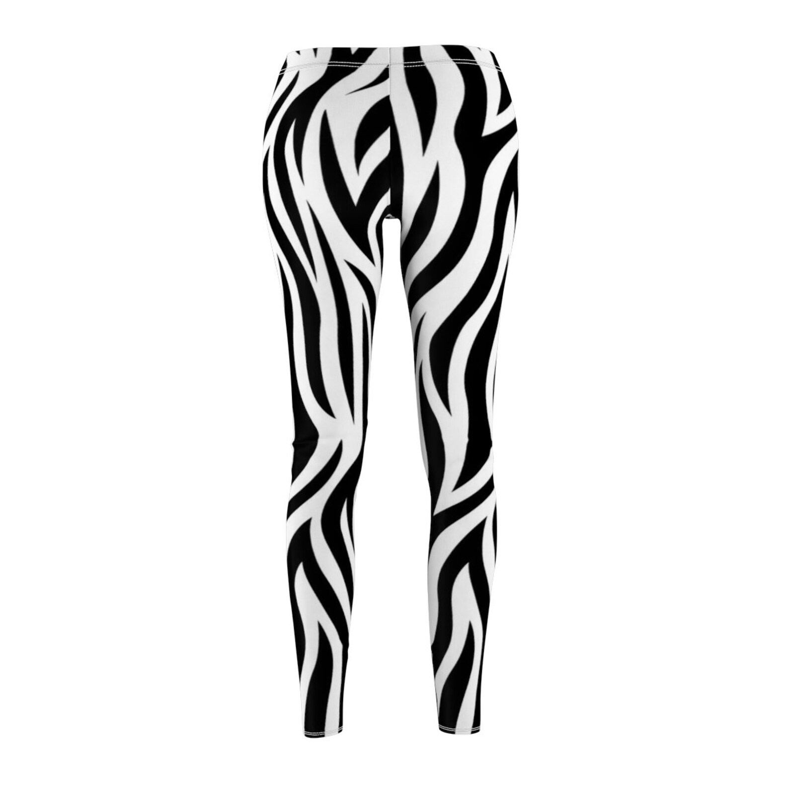Zebra-Muster Damen Leggings schwarz und weiß Muster ...