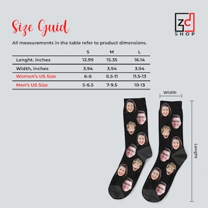 Custom Face Socks, Personalized Photo Socks, Personalized Gift, Father's Day Gift, Groomsmen Socks, Funny Picture Socks, Face On Socks image 10