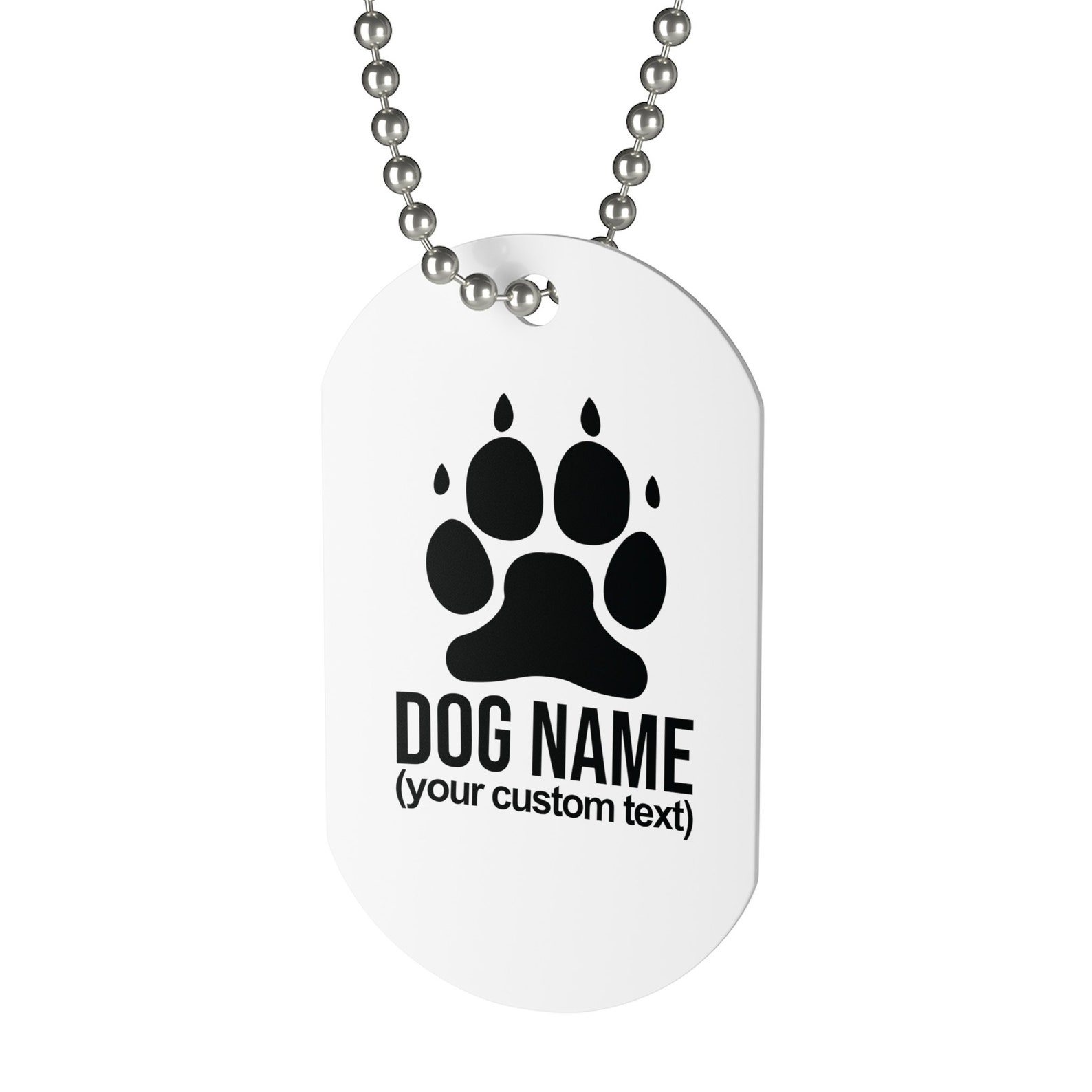 Custom Dog Tag Pet Photo Tag Paw Print Dog ID Tags Pet - Etsy