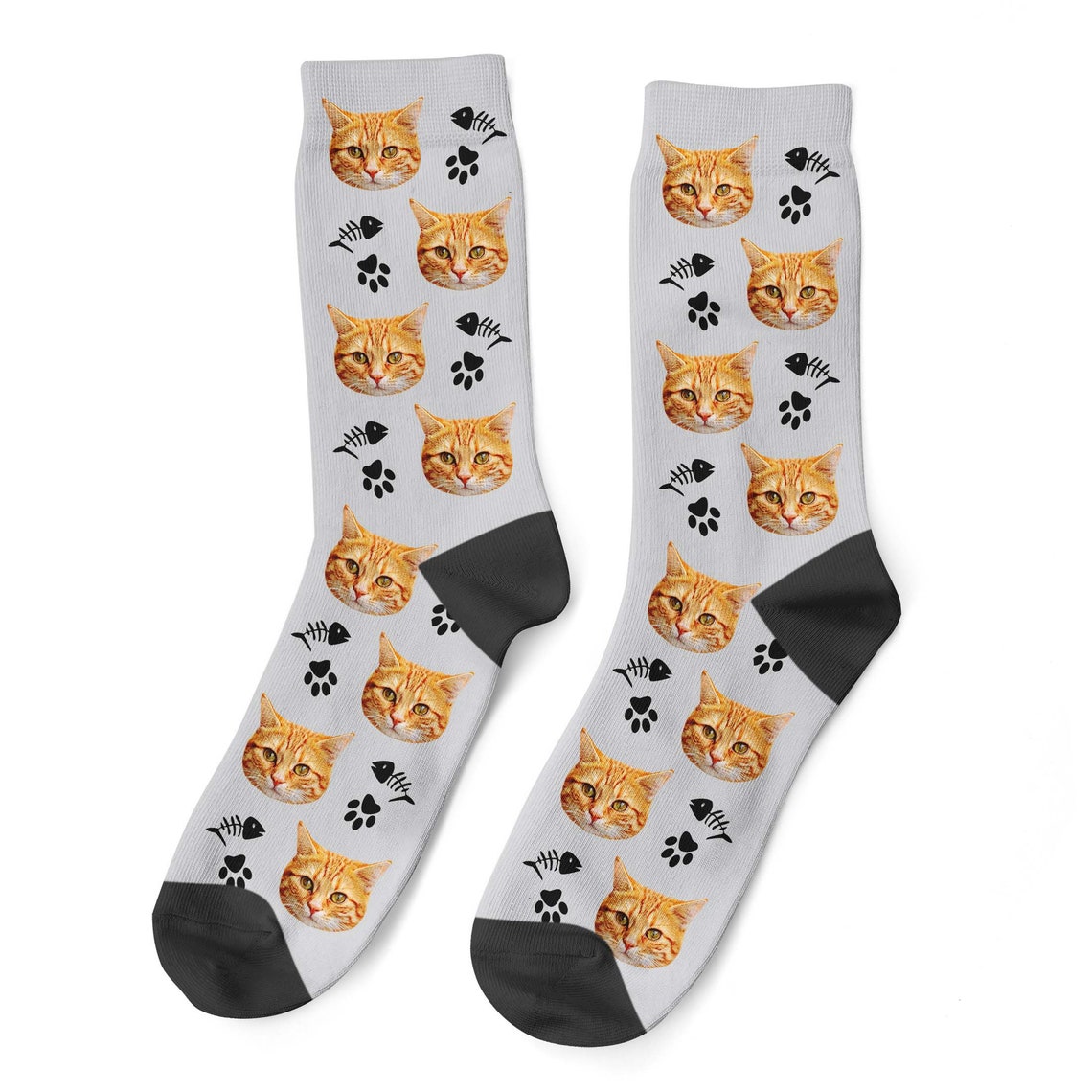 Customized Cat Socks Pet Face Socks Cat Lovers Cat Owner Etsy