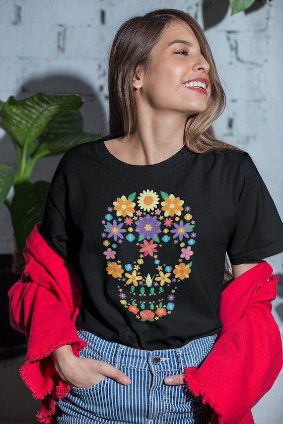 sugar skull t shirt women's