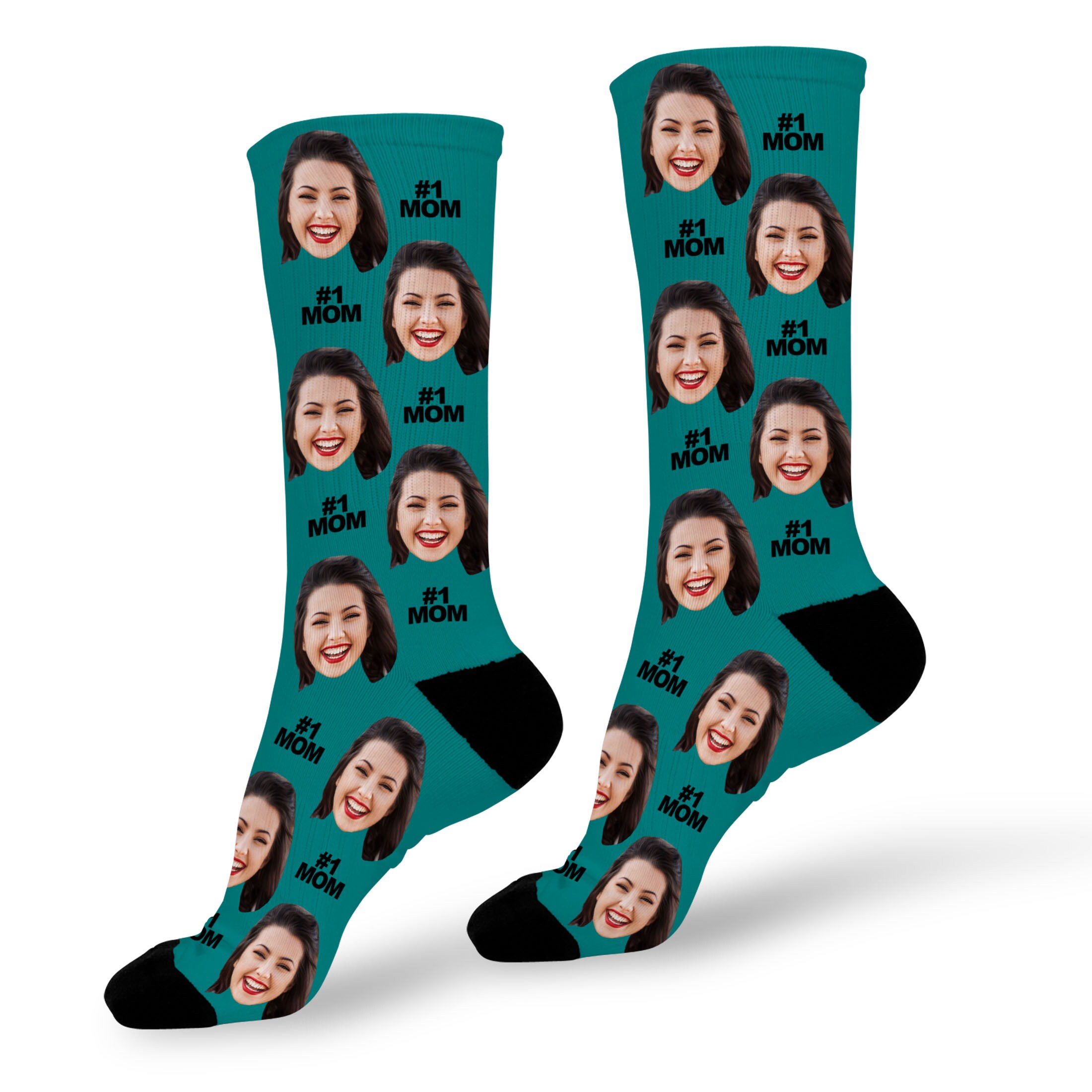 Custom 1 Mom Socks Custom Face Socks Funny Gift for Mom Etsy