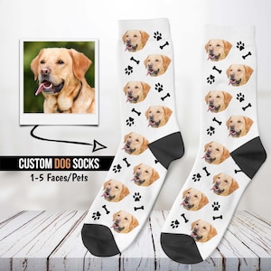 Dog Socks, Custom Pet Socks, Face Socks, Gift for Dad, Gift for Mom, Father's Day Gift, Mother's Day Gift, Personalized Gift, Face Socks image 2