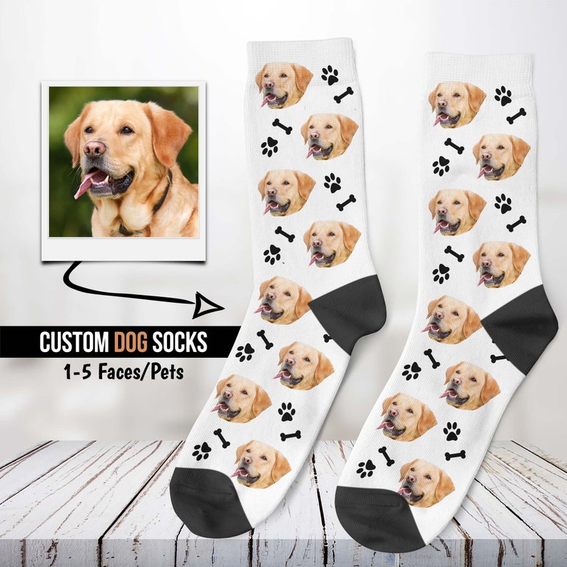 Dog Socks, Custom Pet Socks, Face Socks, Gift for Dad, Gift for Mom, Father's Day Gift, Mother's Day Gift, Personalized Gift, Face Socks image 2